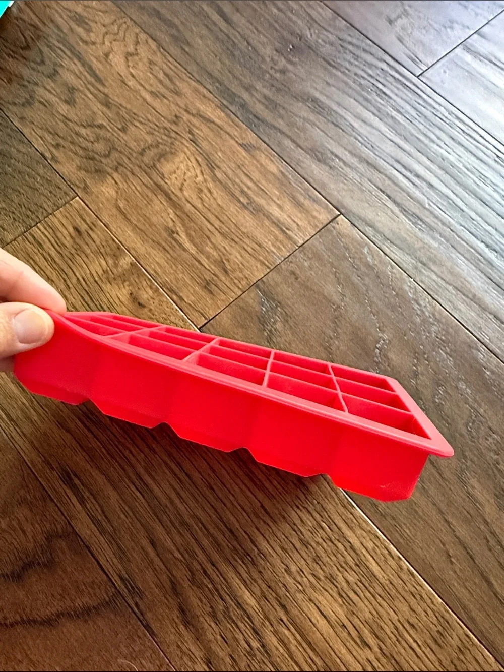 Ice Cube Tray Bundle- 3 - 2 OXO brand stacking & 1 red silicone square tray